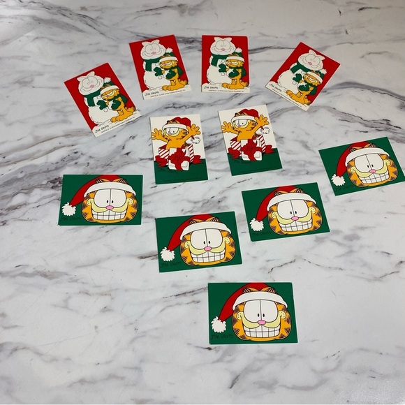 Vintage Other - Vintage Garfield Christmas cards / holiday gift tags Garfield Jim Davis‎ 1978